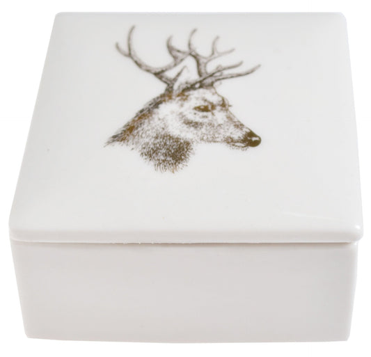 Bombonieră Crăciun cu ren din ceramica