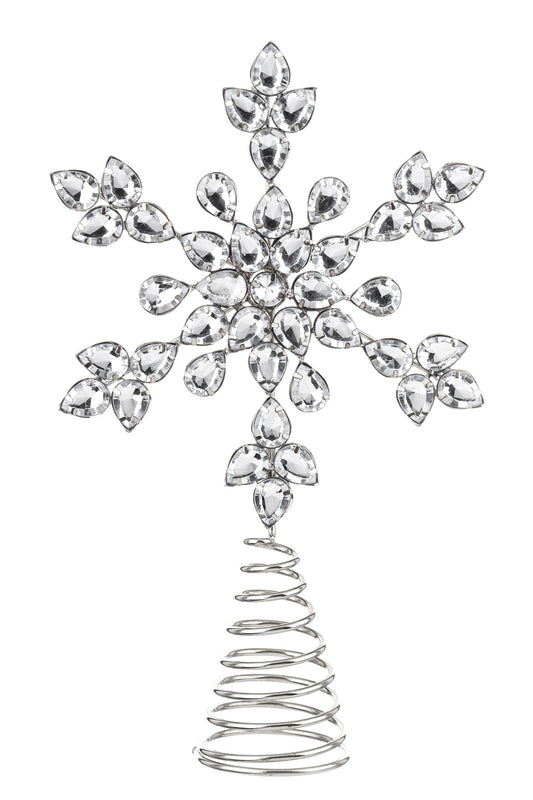 Vârf de brad în formă de stea cu pietre decorative, perfect pentru a completa decorul de Crăciun cu eleganță și strălucire. Este ideal pentru brazi moderni sau clasici și creează un efect festiv premium în orice casă. Perfect pentru sărbători și cadouri de sezon.