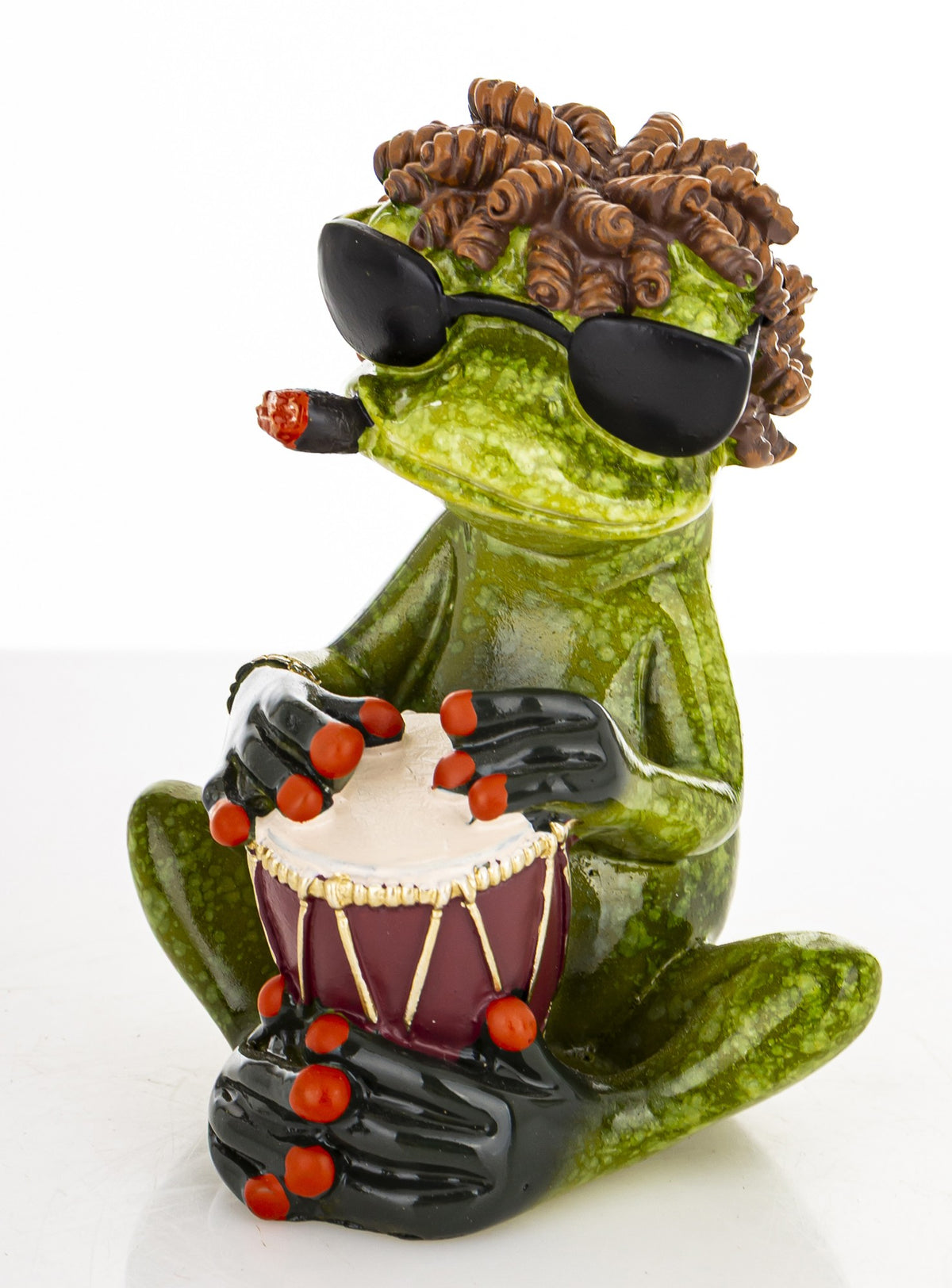 Figurină broască rasta cu tobă