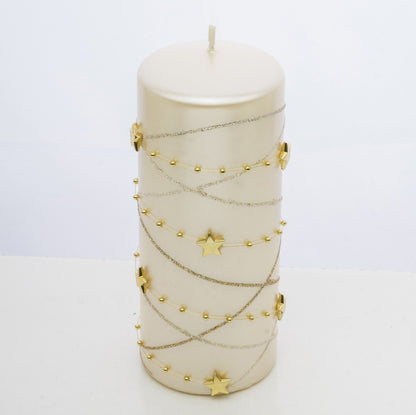 Lumânare mare cu stele aurii