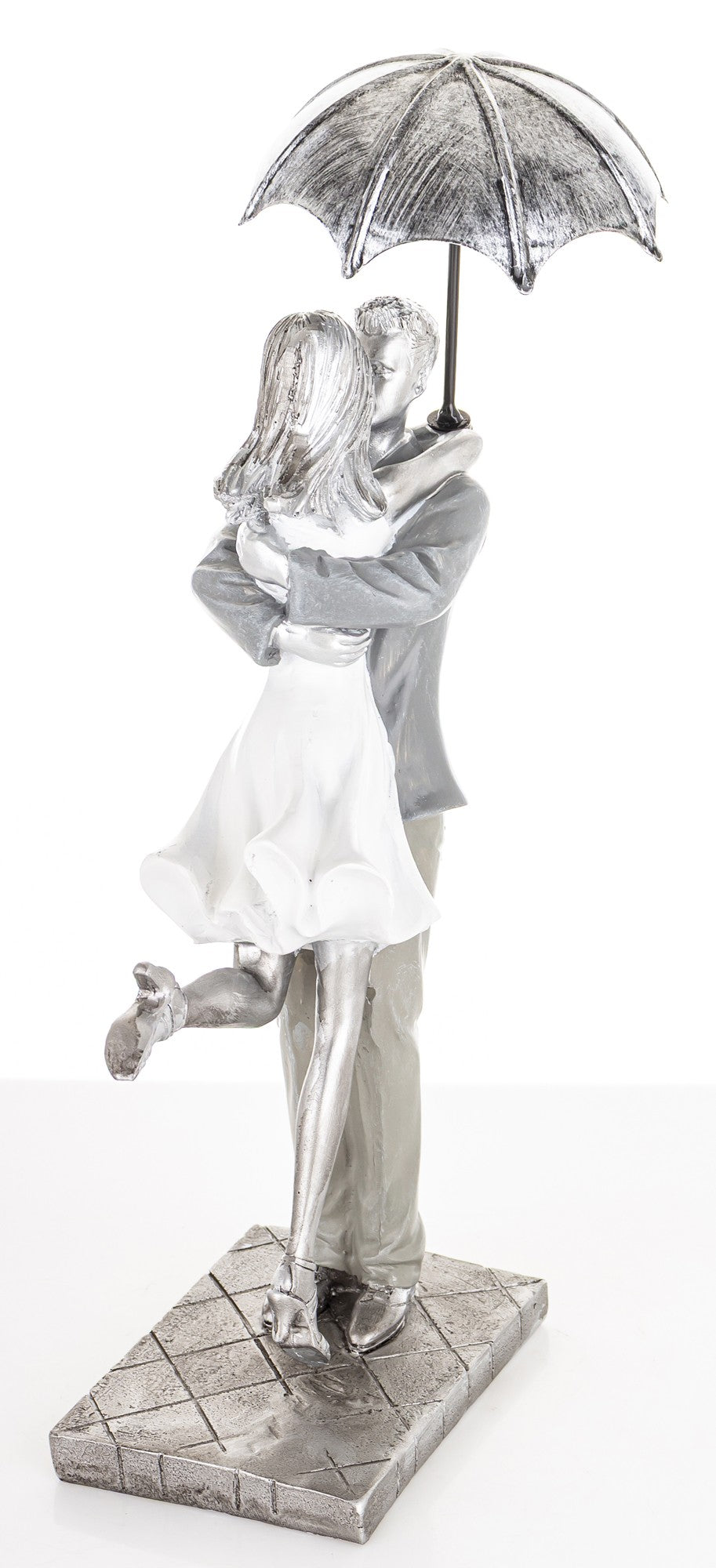 Figurină cuplu umbrelă decor romantic iubire