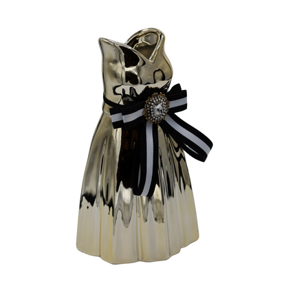 Poșetă ceramică vază aurie 18x16x29cm