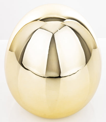 Ou decorativ ceramic auriu 14,5x12x12 cm