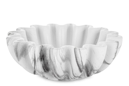 Bol decorativ din ciment cu efect marmorat, ideal pentru decor modern, minimalist sau industrial. Este perfect pentru living, dining sau birou și poate fi folosit ca piesă decorativă sau suport pentru obiecte mici. O alegere excelentă pentru cadou de casă nouă sau decor premium.