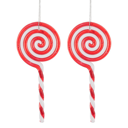 Set 2 globuri bomboană, obiect decorativ pentru decor sezonier și interior, prezentat ca accent pentru locuință