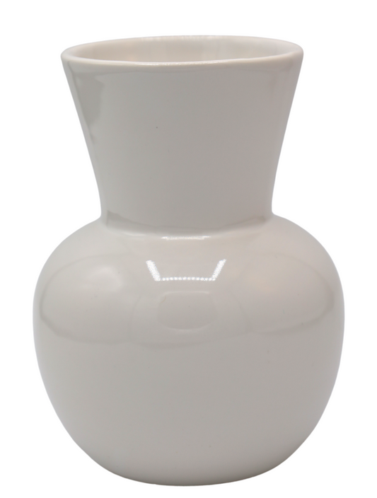 Vază ceramică albă 11x11x15 cm, decor clasic pentru flori și cadou elegant