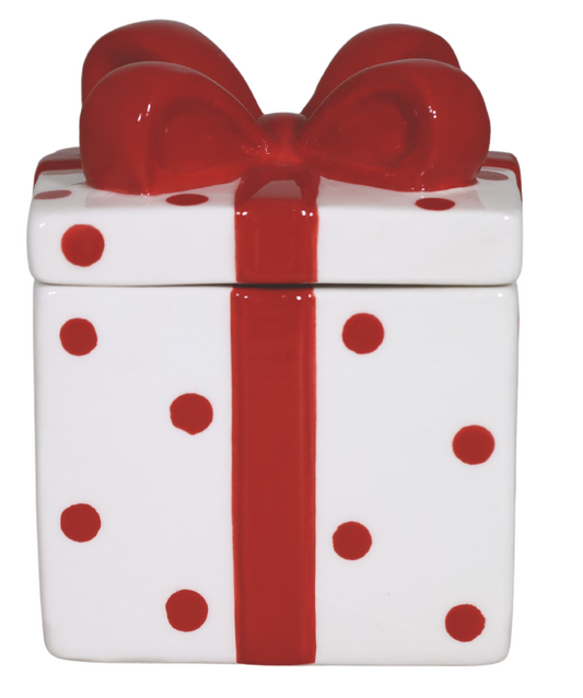 Bombonieră ceramică alb-negru 7x7x9 cm, cadou și decor, mentha - flori, cadouri și decorațiuni