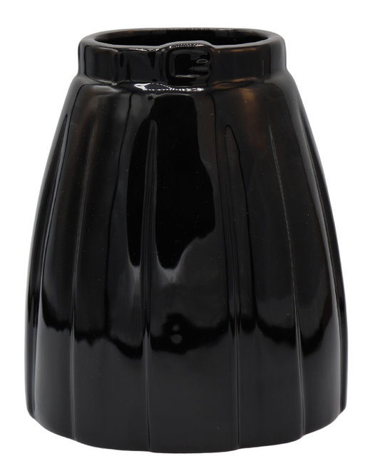 Vază ceramică neagră în formă de rochie 16,7x14,4x19,2 cm, decor și cadou elegant, mentha - flori, cadouri și decorațiuni