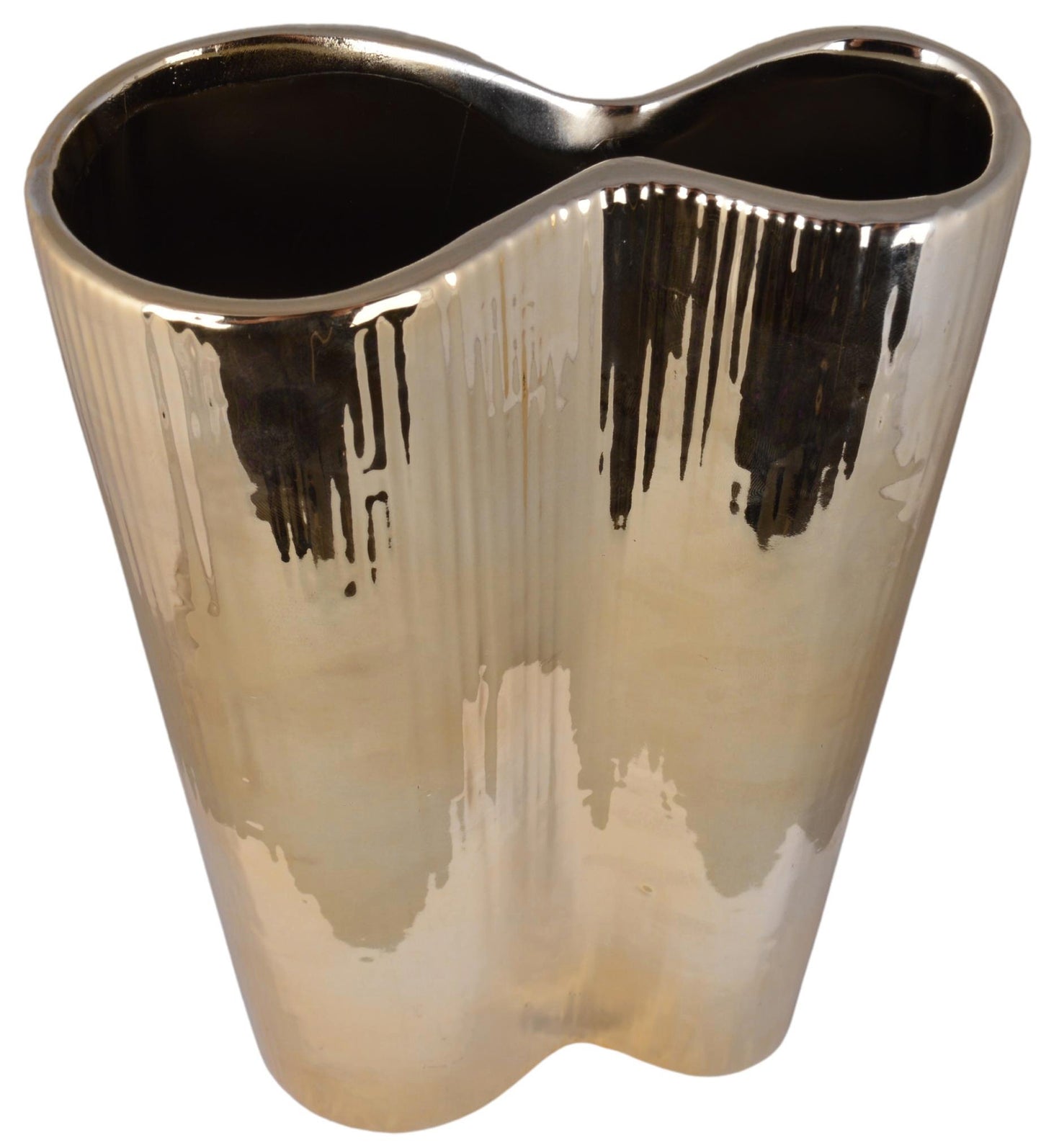 Vază ceramică aurie 15x6x33 cm
