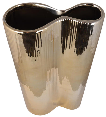 Vază ceramică aurie 15x6x33 cm