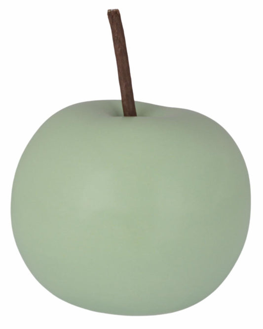 Măr ceramică verde pastel, ideal pentru cadouri și decoruri elegante.