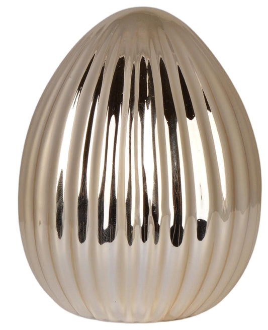 Ou decorativ din ceramică aurie, ornament de Paște și cadou elegant