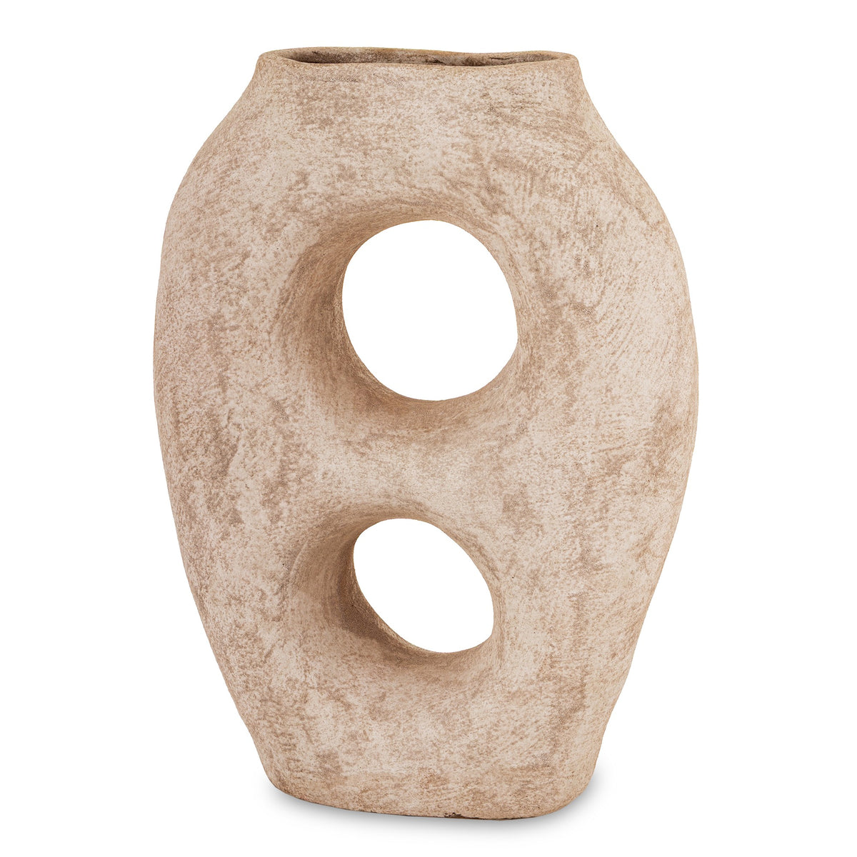 Vază ceramică minimalistă antichizată, obiect decorativ pentru flori și amenajări interioare, prezentat ca accent pentru locuință