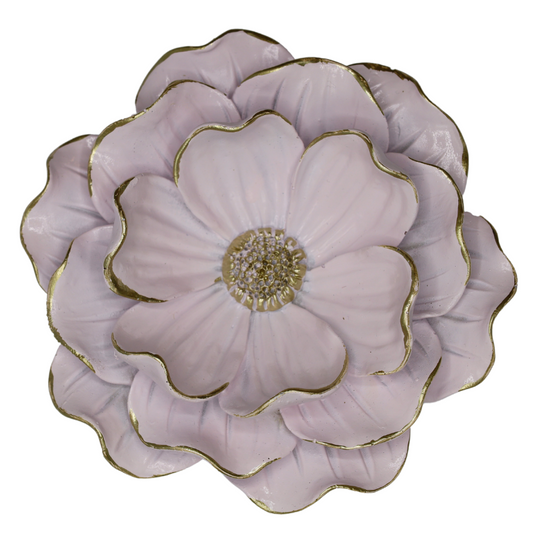 Farfurie decorativă auriu din rășină, 32 cm, piesă elegantă pentru masă festivă sau decor modern.