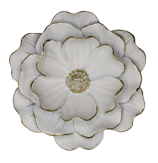 Farfurie decorativă auriu din rășină, 32 cm, piesă elegantă pentru masă festivă sau decor modern.