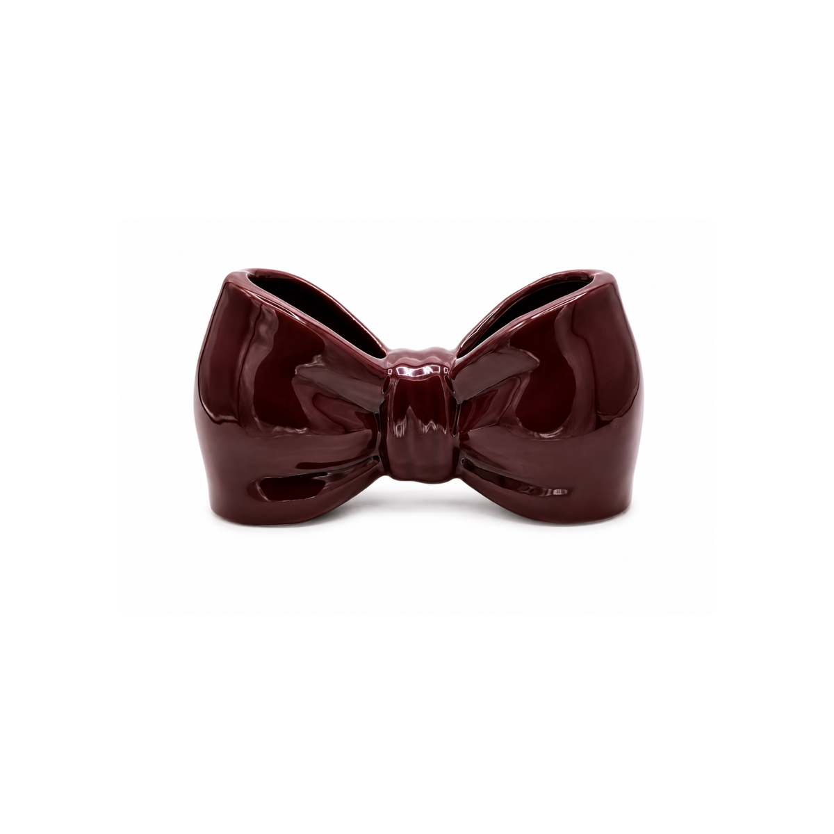 Vază ceramică fonta burgundy, obiect decorativ pentru flori și amenajări interioare, prezentat ca accent pentru locuință