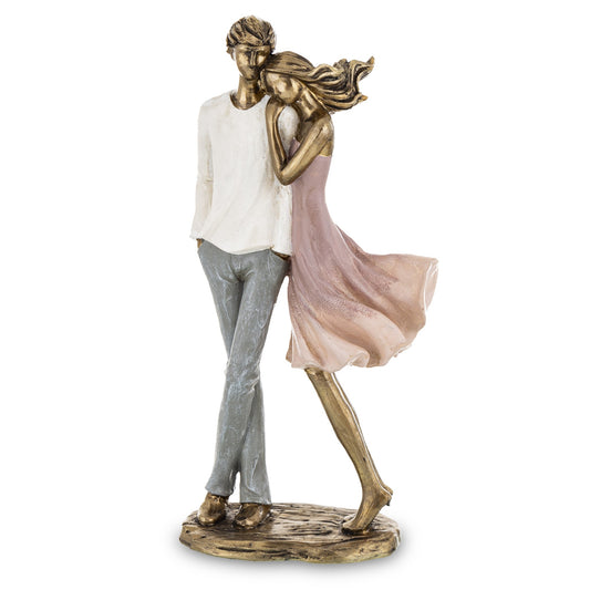 Figurină decorativă cuplu îmbrățișați, simbol al iubirii profunde, al stabilității și al conexiunii emoționale. Este ideală pentru decor romantic în casă, aducând căldură și emoție în living sau dormitor. Perfectă ca dar pentru aniversări, nuntă, Valentine’s Day sau casă nouă.