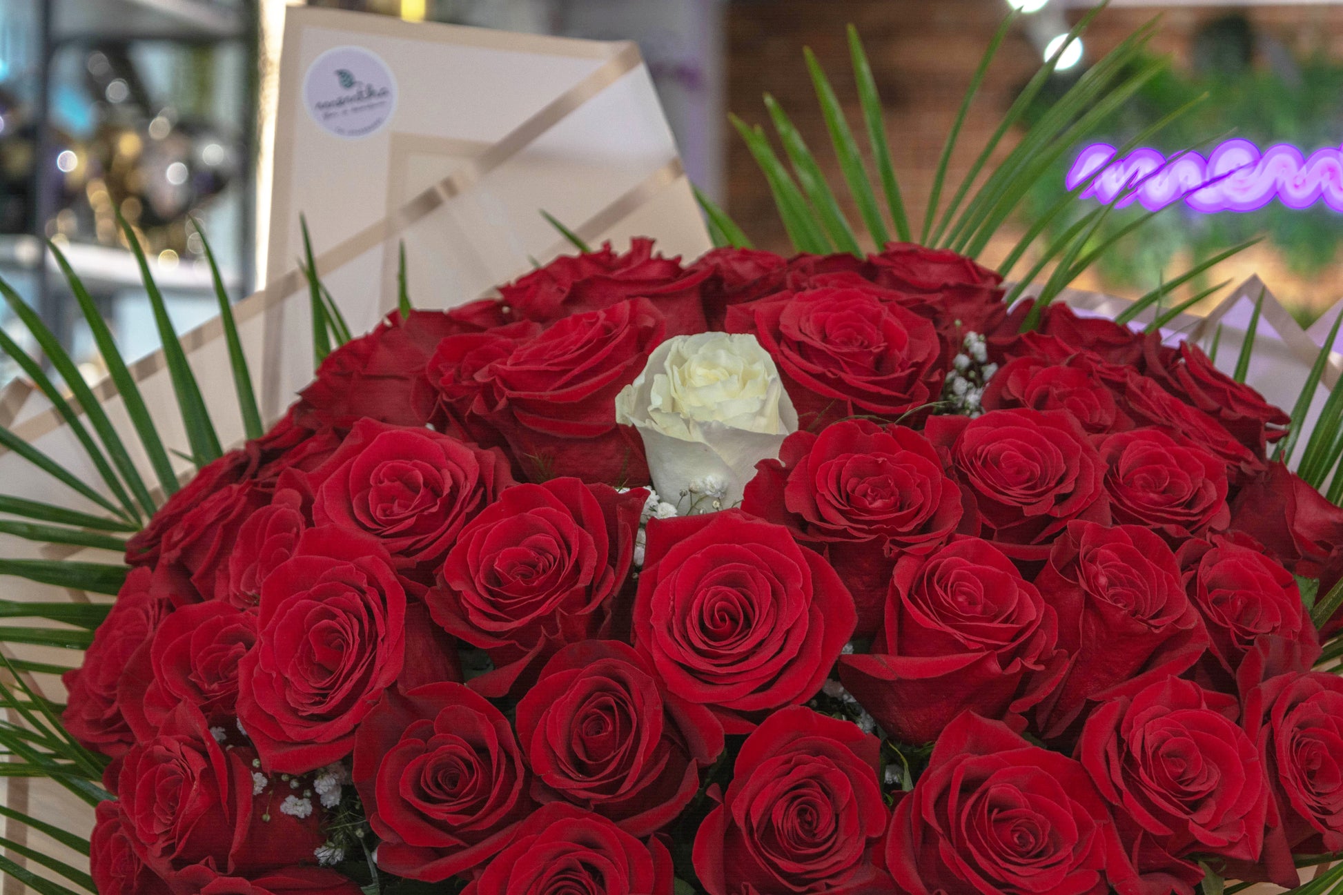 Buchet luxuriant cu 81 trandafiri și livrare GRATUITĂ Trandafiri roșii și albi în buchet de 81 cu livrare GRATUITĂ Livrare rapidă și GRATUITĂ pentru buchetul de 81 trandafiri în Resita Flori proaspete și parfumate cu livrare GRATUITĂ în Resita Aranjament floral elegant pentru livrare GRATUITĂ în Resita cu 81 trandafiri