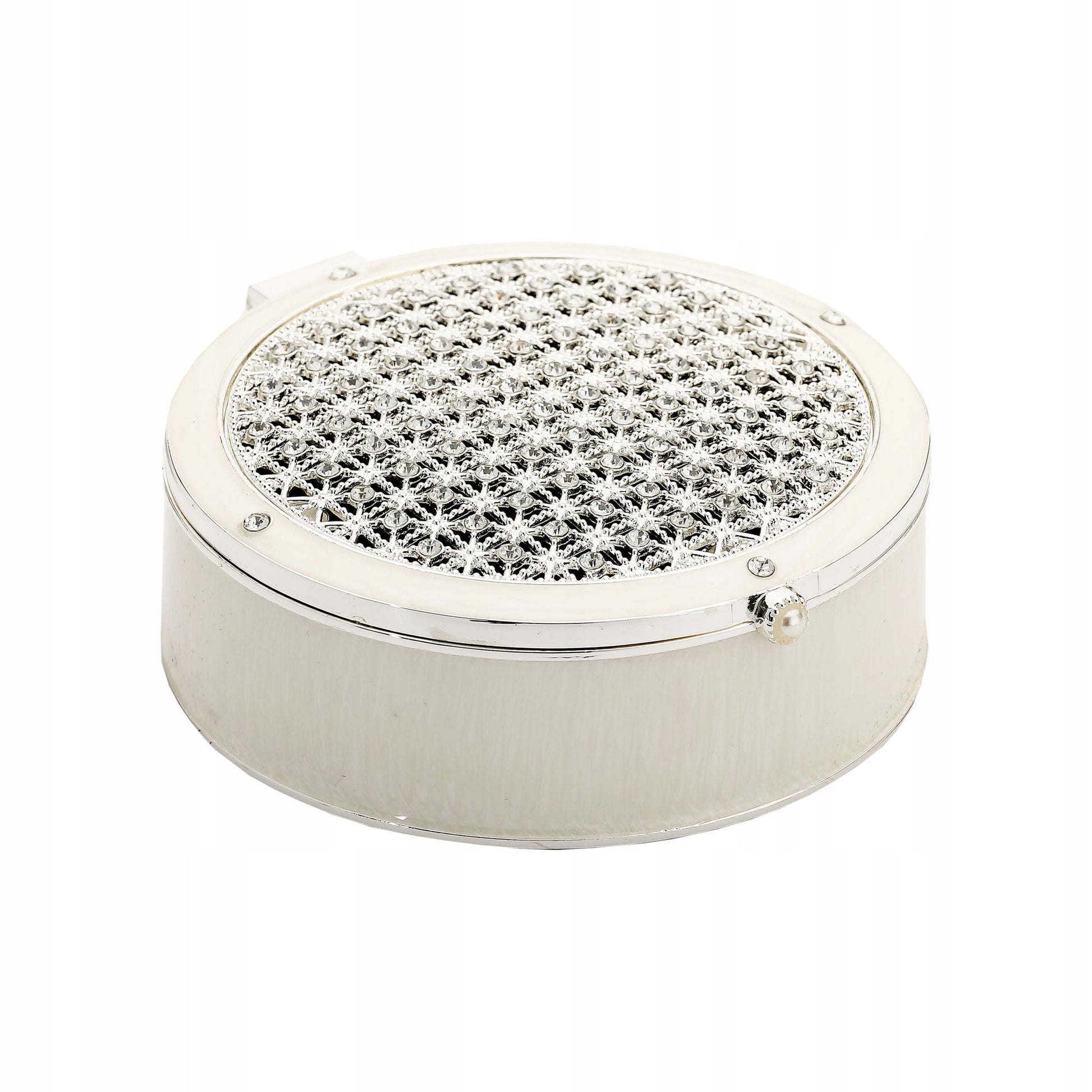 Cutie bijuterii alamă cu pietre 10 cm, ornament decorativ și cadou elegant pentru bijuterii.