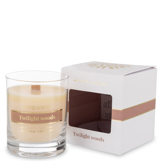 Lumânare parfumată cu fitil de lemn 9,5x8x8 cm, accesoriu elegant pentru relaxare și decor interior