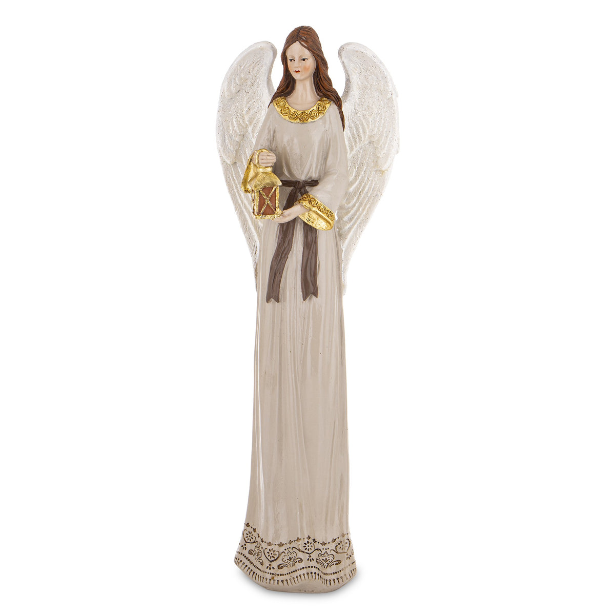 Figurină decorativă înger, piesă simbolică ce transmite protecție, liniște și echilibru emoțional, fiind ideală pentru orice tip de interior. Este o alegere versatilă pentru decor elegant în living, dormitor sau spații de relaxare și adaugă un accent spiritual discret dar puternic. Poate fi oferită cadou în momente importante precum aniversări, sărbători sau gesturi de apreciere.