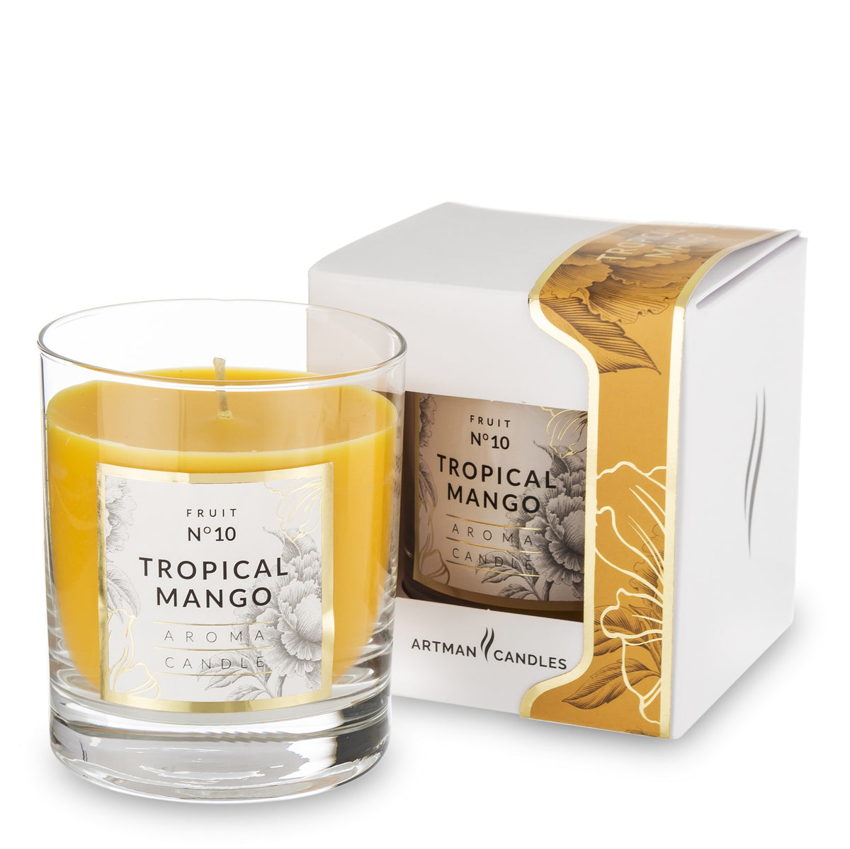 Lumânare parfumată cu aromă exotică de mango tropical, creată pentru a aduce o atmosferă proaspătă, energizantă și relaxantă în orice încăpere. Este ideală pentru living, dormitor sau baie, oferind o senzație de vacanță și relaxare permanentă. Perfectă ca dar pentru casă nouă, aniversări sau cadouri relaxante.