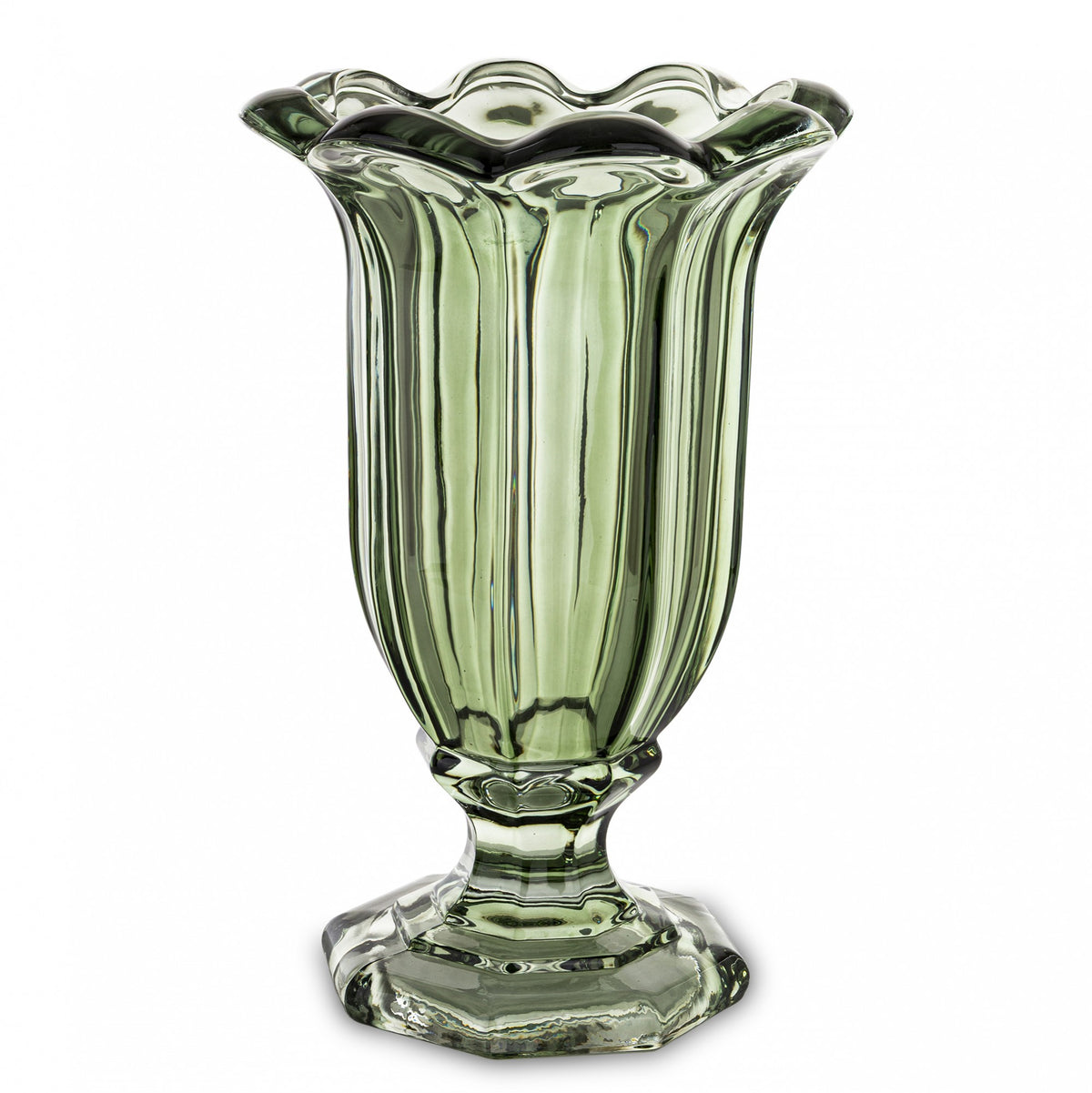 Vază din sticlă masivă cu picior verde, ideală pentru decor modern natural și vibrant. Este perfectă pentru flori mari sau aranjamente elegante, aducând prospețime și stil oricărui spațiu. Se potrivește în living, birou sau spații creative. Cadou excelent pentru casă nouă sau aniversări.