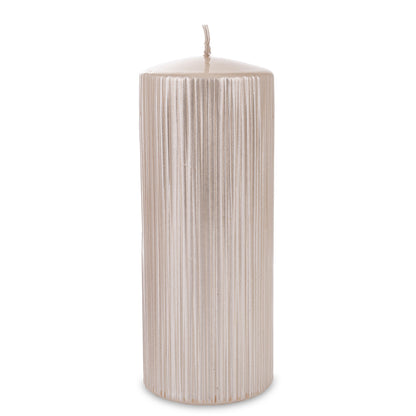 Lumânare roze mare 19x7x7 cm, decor romantic și feminin pentru living și dormitor, cadou elegant pentru ocazii speciale, ornament rafinat și delicat, atmosferă caldă și primitoare