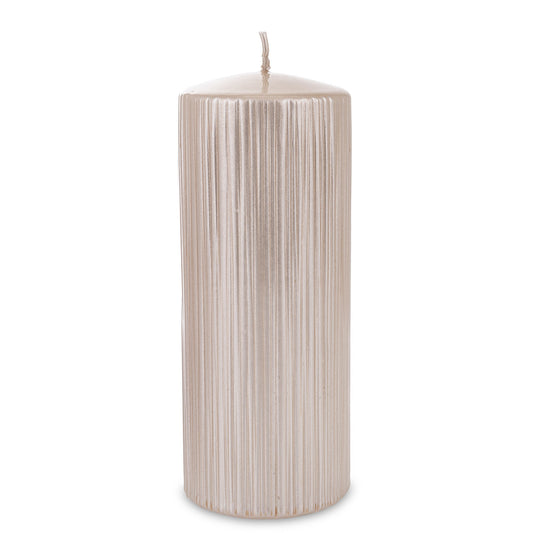 Lumânare roze mare 19x7x7 cm, decor romantic și feminin pentru living și dormitor, cadou elegant pentru ocazii speciale, ornament rafinat și delicat, atmosferă caldă și primitoare