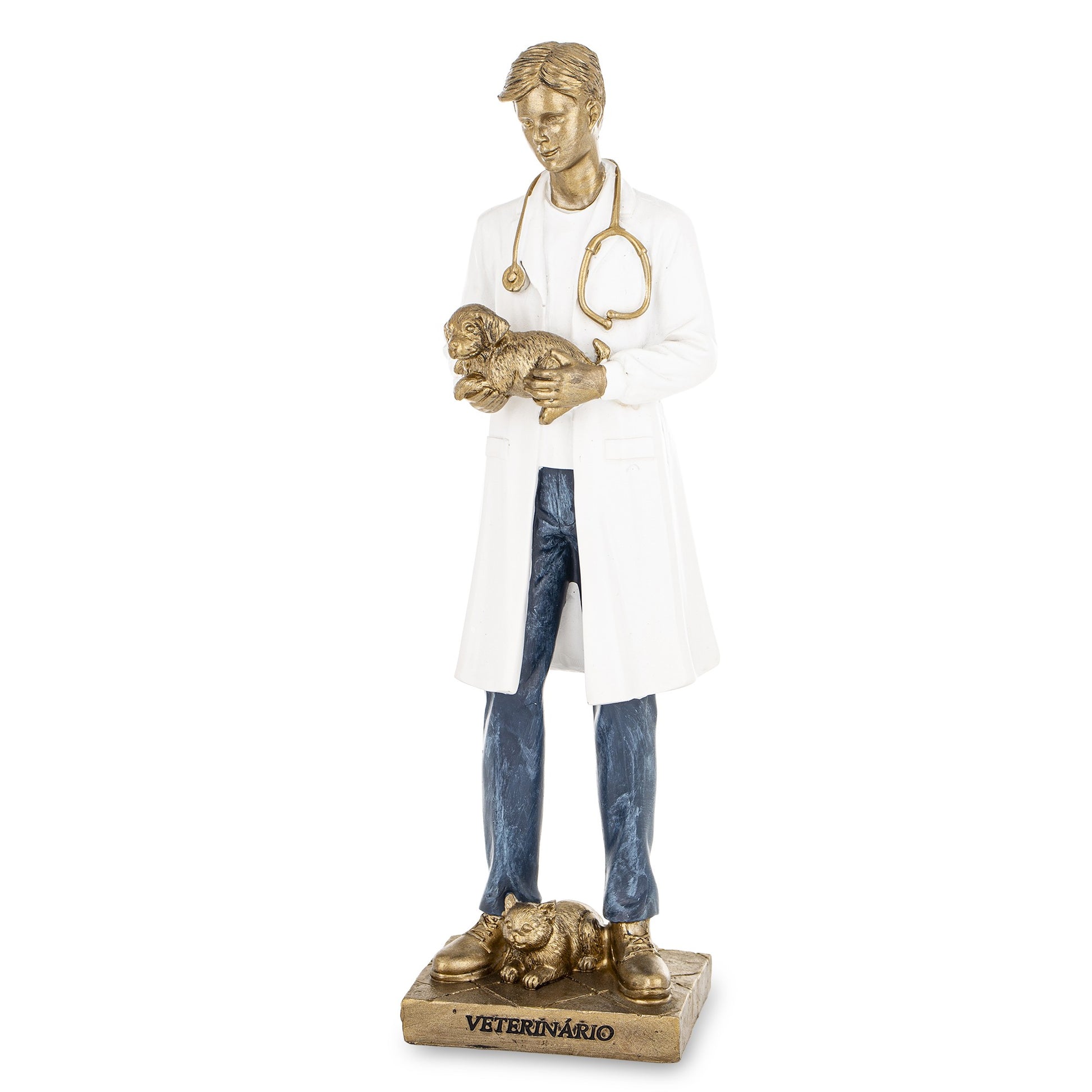 Figurină medic veterinar din rășină, decor amuzant și simbolic pentru iubitori de animale, cadou original pentru veterinar