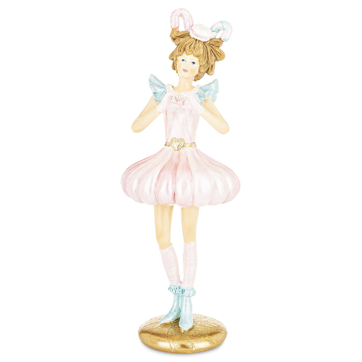 Figurină balerină culori pastel, obiect decorativ pentru decorul casei și cadouri, prezentat ca accent pentru locuință