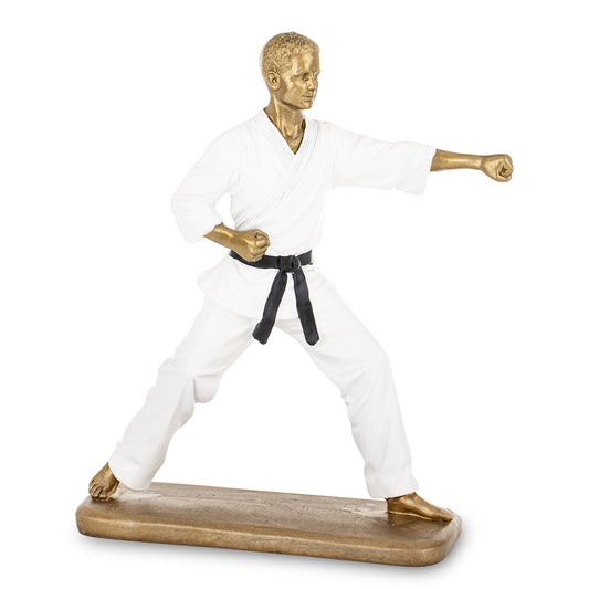 Figurină karate din rășină, ornament sportiv decorativ, cadou inspirat pentru pasionați de arte marțiale