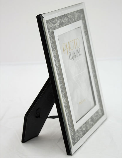 Ramă foto diamante sticlă 23x18x1,5 cm – decor elegant