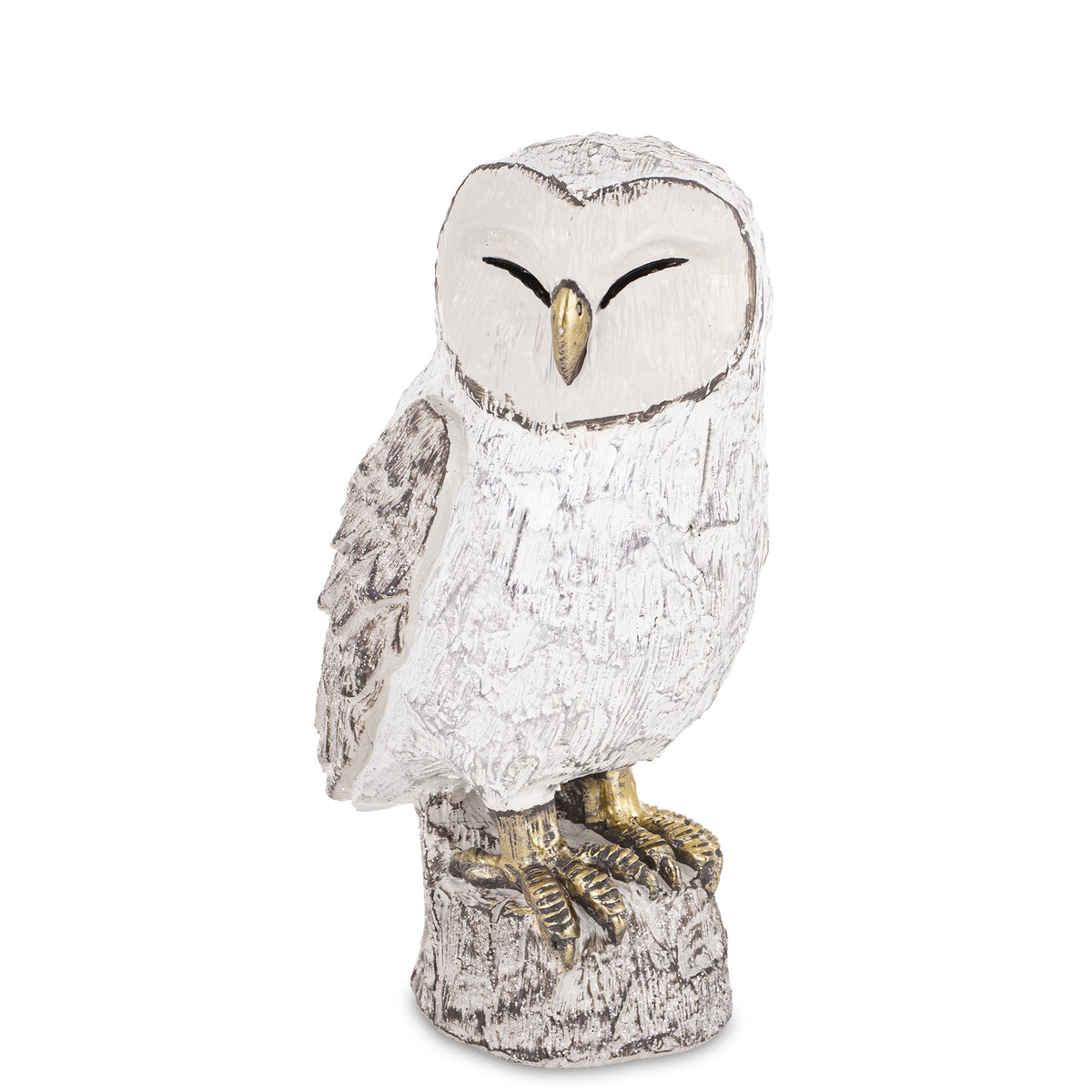 Figurină bufniță polară, obiect decorativ pentru decorul casei și cadouri, prezentat ca accent pentru locuință