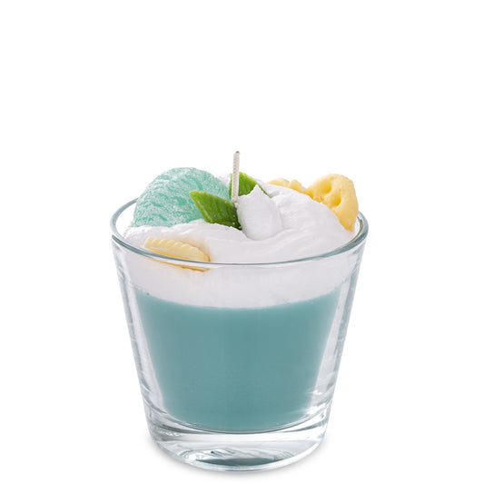 Lumânare parfumată în pahar 11x9x9 cm, cadou și decor aromat, mentha - flori, cadouri și decorațiuni