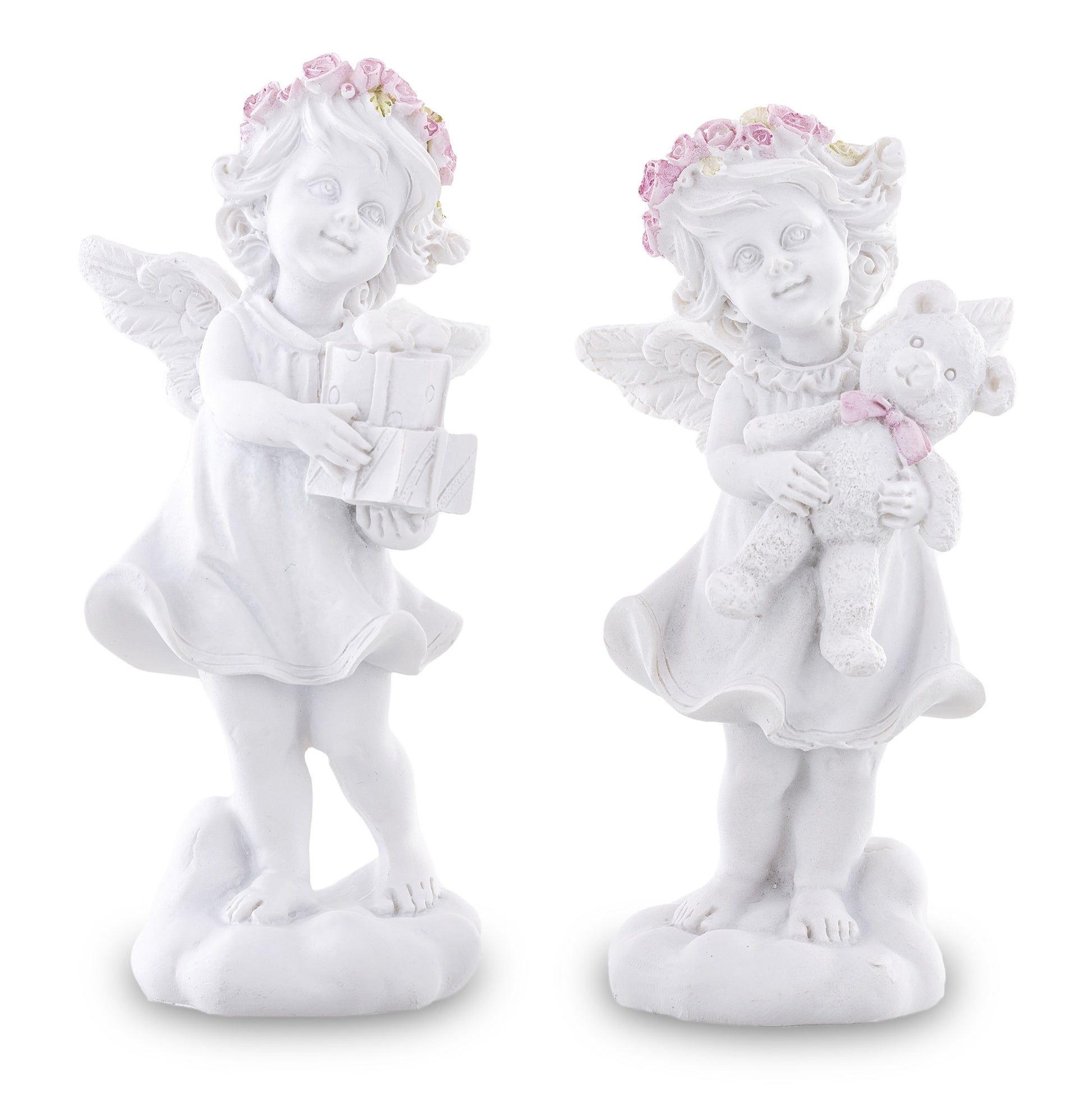 Figurină înger ceramic, 12,5x5,5x5,5 cm, decor delicat și cadou simbolic