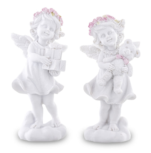 Figurină înger ceramic, 12,5x5,5x5,5 cm, decor delicat și cadou simbolic