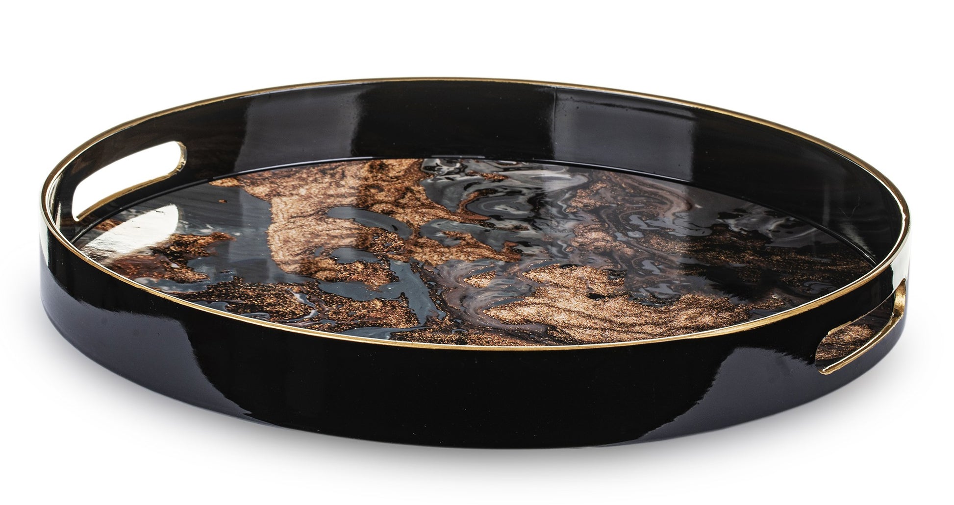 Tavă decorativă din plastic rotundă, 37x37cm, accesoriu practic și versatil.