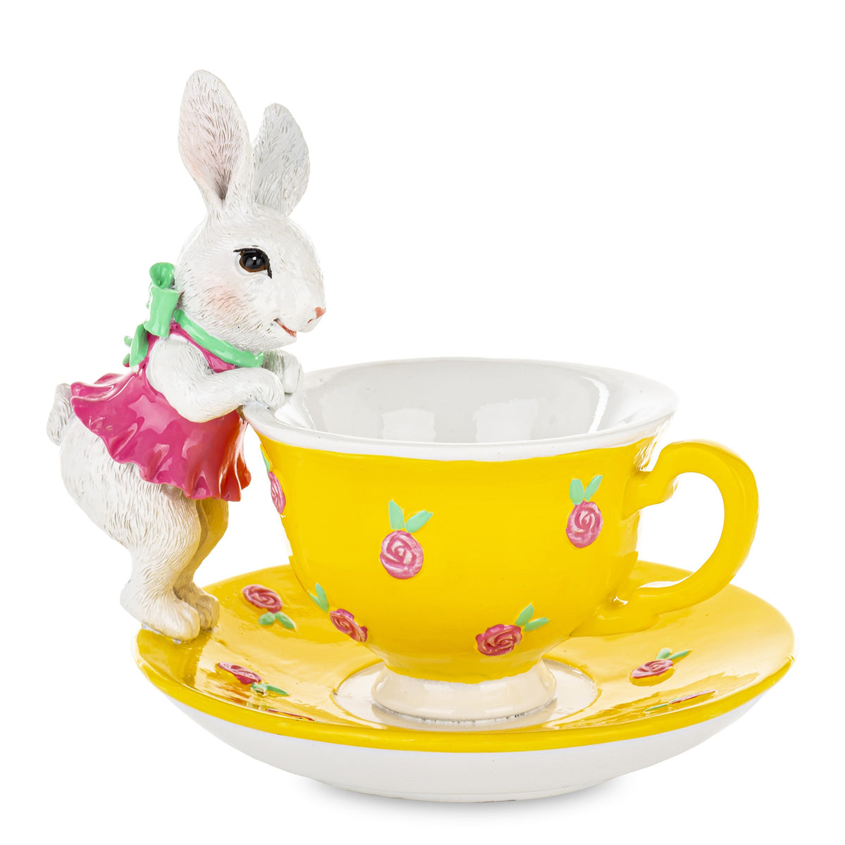 Decorașiune Paște pui cu cană, obiect decorativ pentru decor sezonier și interior, prezentat ca accent pentru locuință