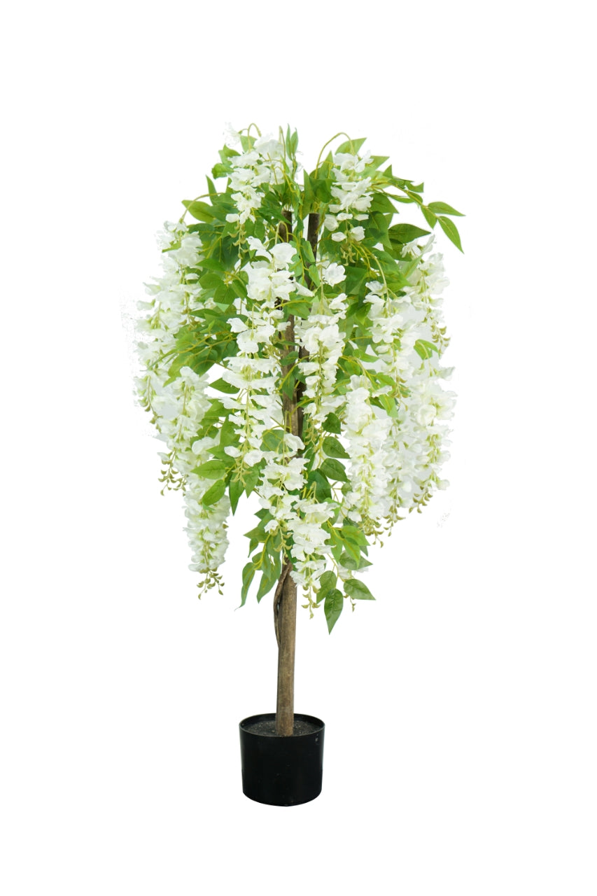 Glicină artificială la ghiveci, plantă decorativă spectaculoasă cu flori căzătoare, ideală pentru a crea un decor romantic și luxuriant în orice spațiu. Este perfectă pentru living, terase acoperite sau decoruri elegante fără întreținere. Oferă un efect vizual impresionant și transformă instant atmosfera camerei. Este o alegere excelentă pentru decor modern și cadouri florale durabile.